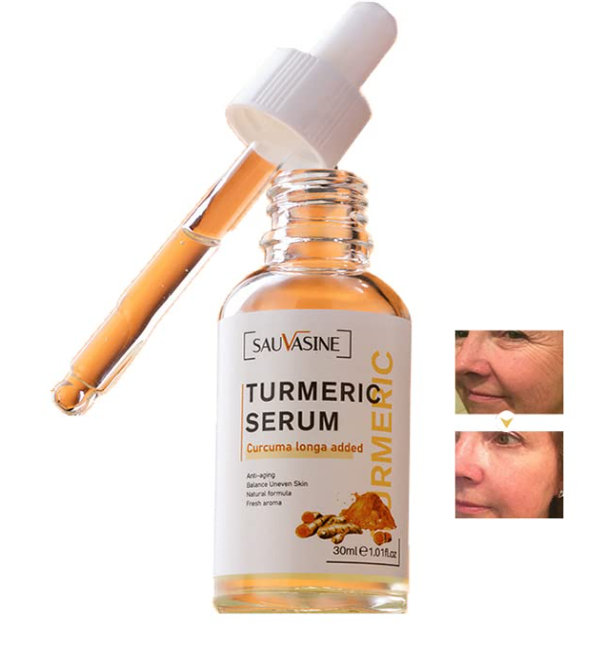 Turmeric Essence Serum 30ml/Anti-Aging/Brightening/Hydrating for Unisex/Hydrating Brightening Anti-Wrinkle Essence  Its lightweight texture absorbs quickly, perfect for daily morning and night use .
