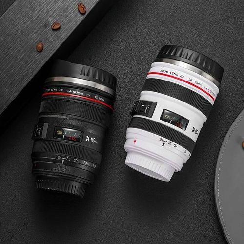 450 ml Camera Lens Coffee Mug, Cameras Lens Mug, Travel Coffee Photographers Mugs Stainless Steel Len Mug Interesting Custom Gifts for Women/Men.Crafted with a stainless steel insulated interior.