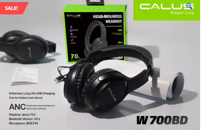 CALUS H87D Head-Mounted Wireless Headset Bluetooth-enabled headphones not only boast a sleek and stylish design but also feature an integrated microphone and top-of-the-line noise-canceling technology