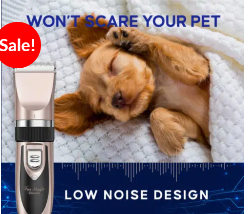 Electrical Pet Clipper Professional Grooming Kit Rechargeable Pet Cat Dog Hair Shaver a low-noise motor, high-quality blades and a user-friendly design, our dog clippers ensure easy smooth trimming.