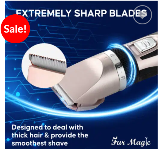 Electrical Pet Clipper Professional Grooming Kit Rechargeable Pet Cat Dog Hair Shaver a low-noise motor, high-quality blades and a user-friendly design, our dog clippers ensure easy smooth trimming.