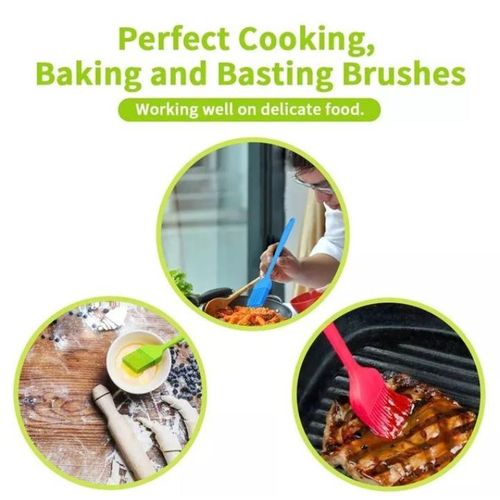 Heat Resistant Silicone Basting Pastry Brush For Grilling, Baking ,Cooking And Spreading Oil, Butter, BBQ Sauce The flexible bristles will soak up and hold a lot more of whatever you're brushing .