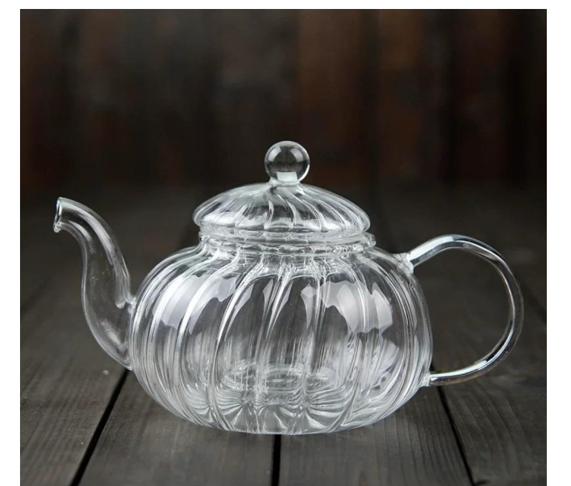 Elegant 800ml Striped Teapot is a high borosilicate glass that withstands extreme temperature changes. You can boil water directly inside it on gas or electric stovetops and does not absorb ordors.