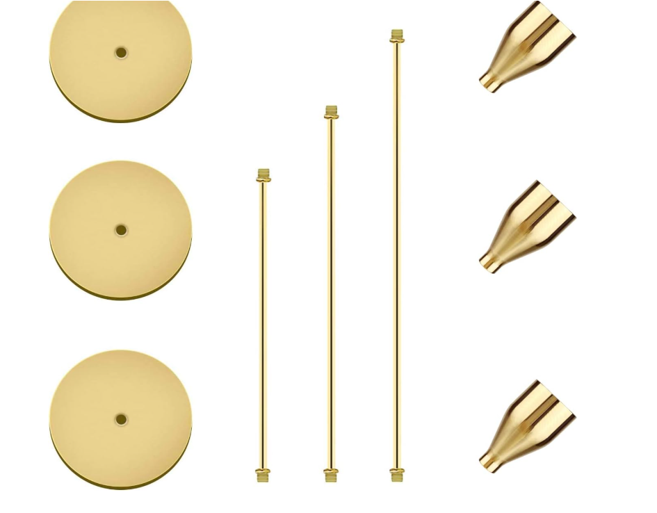 3-piece gold metal taper candle holder set is electroplated in an understated and attractive matte black,making taper candle holder ornamental and anti-corrosive while keeping an elegant,sophisticated