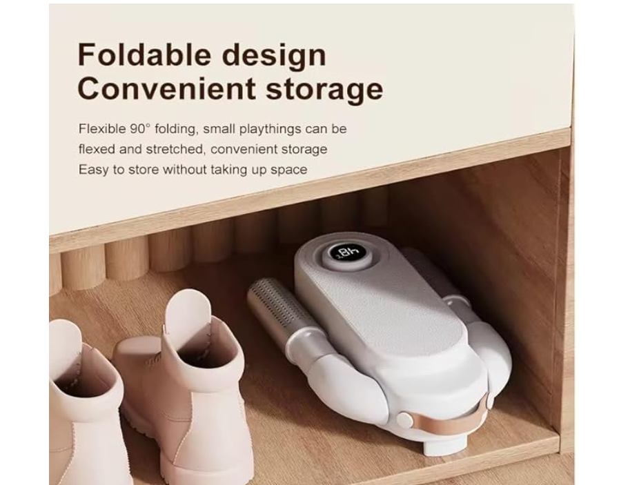 LuxeDry Foldable Wet Shoes Dryer - White, High-Quality ABS,Unisex,Rapid Heat & Odor Control  uses advanced warm air circulation to gently but effectively remove moisture from shoes,preventing bacteria