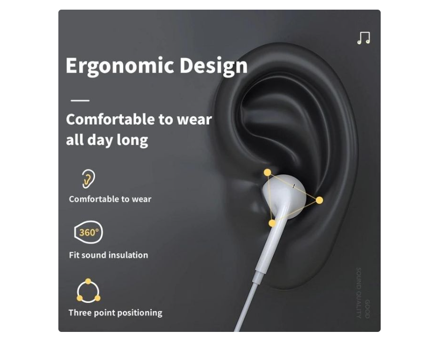 SGS77 Hi-Fi Sound Wireless Headset, an affordable earbud model styled like standard wired earbuds but engineered with built-in Bluetooth connectivity, it works seamlessly with mainstream Type-C phones