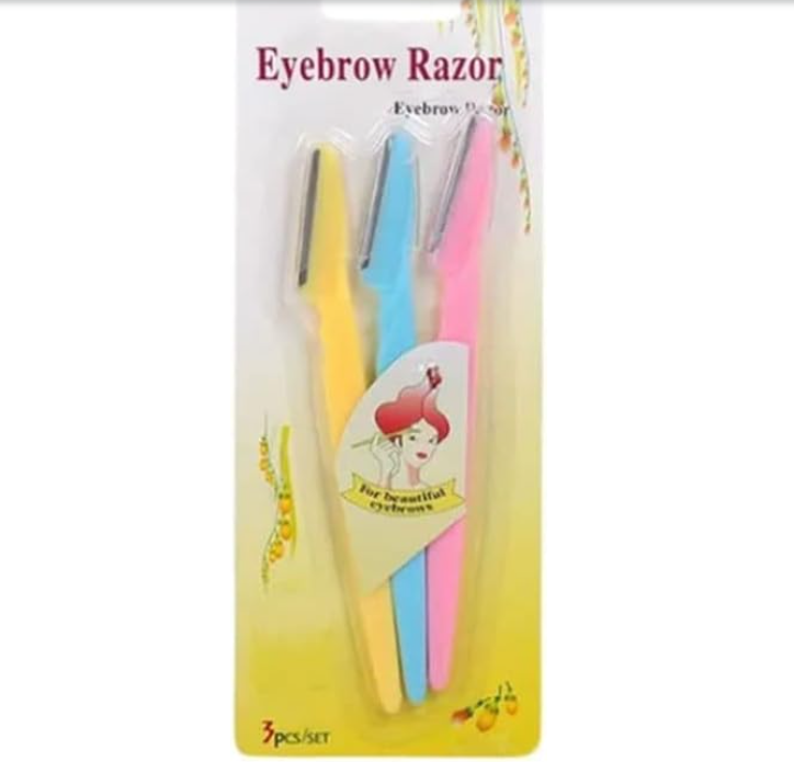 Tinkle Eyebrow Razor for Eyebrow Shaping, Facial Hair Removal & Grooming 3 Pieces  is designed for eyebrow shaping, facial hair removal, and everyday grooming needs
