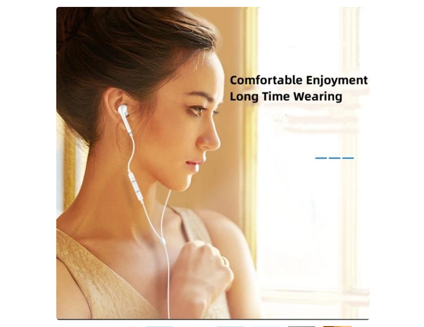 SGS77 Hi-Fi Sound Wireless Headset, an affordable earbud model styled like standard wired earbuds but engineered with built-in Bluetooth connectivity, it works seamlessly with mainstream Type-C phones