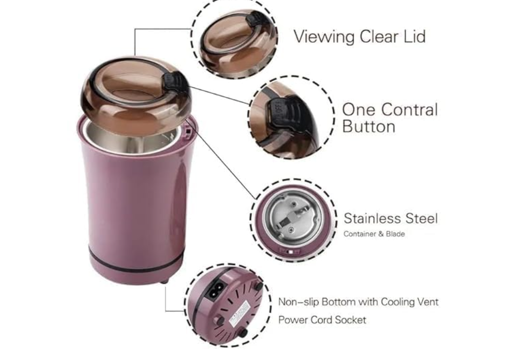 Coffee Grinder Multi-Functional Electric Stainless Steel Multifunction Household Electric Cereals Grain Portable Coffee Bean Seasonings Spices Mill Powder Grinder Machine for Kitchen .