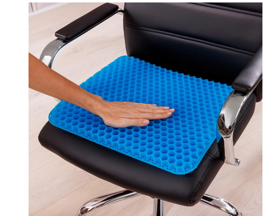 Egg sitter support cushion -Absorbs pressure points -Retains it's shape - strong and durable -Fits most chairs -Free washable cothe special elastic support pad supports your back and spine well .