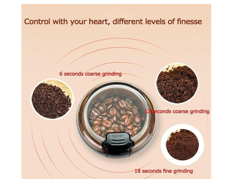 Coffee Grinder Multi-Functional Electric Stainless Steel Multifunction Household Electric Cereals Grain Portable Coffee Bean Seasonings Spices Mill Powder Grinder Machine for Kitchen .