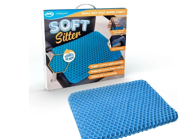 Egg sitter support cushion -Absorbs pressure points -Retains it's shape - strong and durable -Fits most chairs -Free washable cothe special elastic support pad supports your back and spine well .
