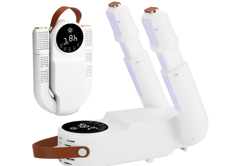 LuxeDry Foldable Wet Shoes Dryer - White, High-Quality ABS,Unisex,Rapid Heat & Odor Control  uses advanced warm air circulation to gently but effectively remove moisture from shoes,preventing bacteria