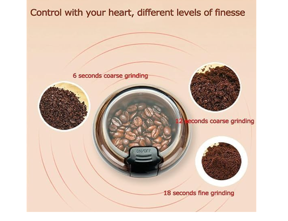 Coffee Grinder Multi-Functional Electric Stainless Steel Multifunction Household Electric Cereals Grain Portable Coffee Bean Seasonings Spices Mill Powder Grinder Machine for Kitchen .