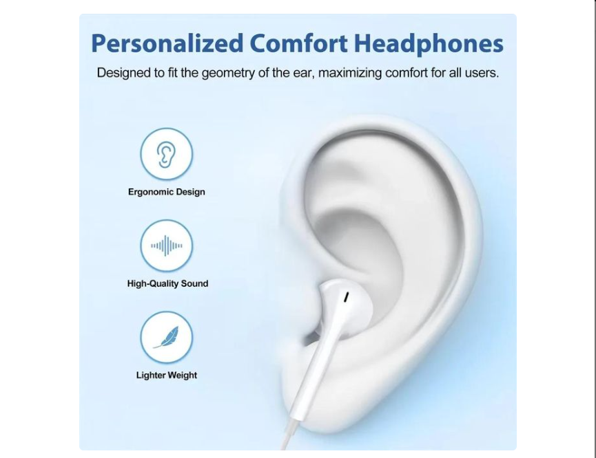 SGS77 Hi-Fi Sound Wireless Headset, an affordable earbud model styled like standard wired earbuds but engineered with built-in Bluetooth connectivity, it works seamlessly with mainstream Type-C phones