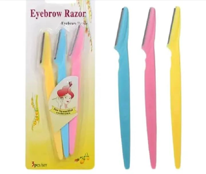 Tinkle Eyebrow Razor for Eyebrow Shaping, Facial Hair Removal & Grooming 3 Pieces  is designed for eyebrow shaping, facial hair removal, and everyday grooming needs