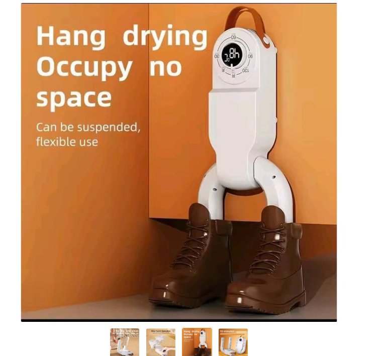 LuxeDry Foldable Wet Shoes Dryer - White, High-Quality ABS,Unisex,Rapid Heat & Odor Control  uses advanced warm air circulation to gently but effectively remove moisture from shoes,preventing bacteria
