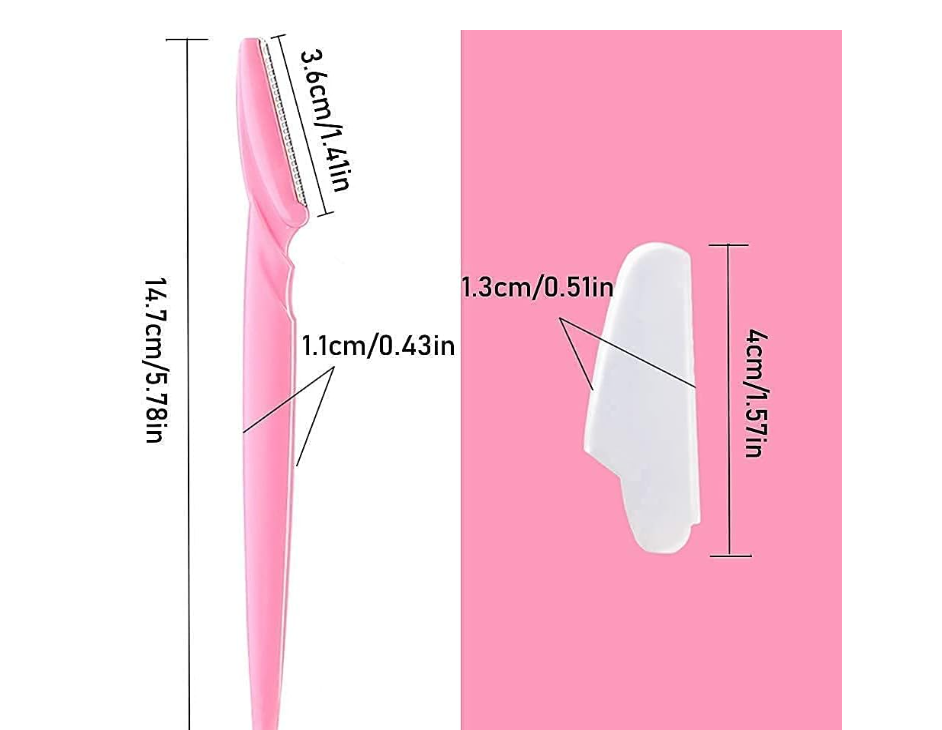 Tinkle Eyebrow Razor for Eyebrow Shaping, Facial Hair Removal & Grooming 3 Pieces  is designed for eyebrow shaping, facial hair removal, and everyday grooming needs