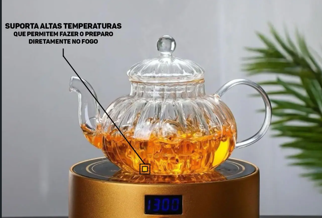Elegant 800ml Striped Teapot is a high borosilicate glass that withstands extreme temperature changes. You can boil water directly inside it on gas or electric stovetops and does not absorb ordors.