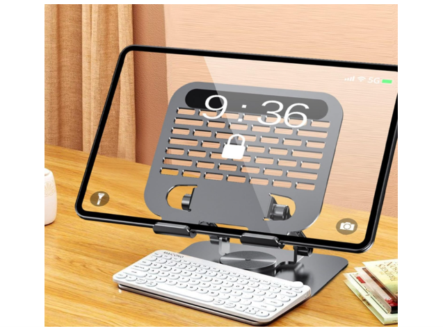 Tablet Stand adjustable with 360 Degree Rotatable Base Foldable tablet Holder for Desk Ergonomic Computer Notebook Ergonomic Adjustable Notebook Holder