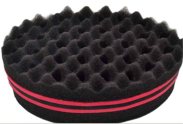 Magic Hair Twist Sponge Brush Premium Double-Sided Barber Curling Sponge Small Holes Hair Styling Care Tool for Afro Curling Coil Wave Hair Rasta Braid