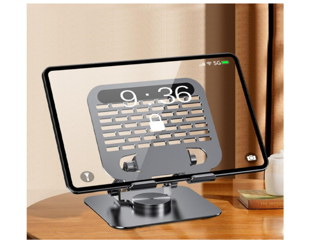 Tablet Stand adjustable with 360 Degree Rotatable Base Foldable tablet Holder for Desk Ergonomic Computer Notebook Ergonomic Adjustable Notebook Holder