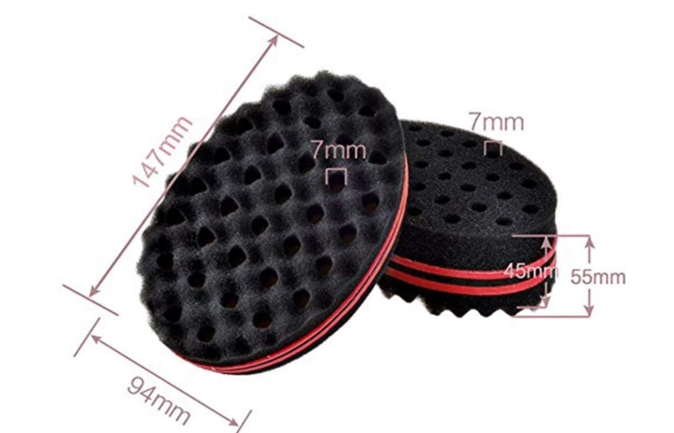 Magic Hair Twist Sponge Brush Premium Double-Sided Barber Curling Sponge Small Holes Hair Styling Care Tool for Afro Curling Coil Wave Hair Rasta Braid