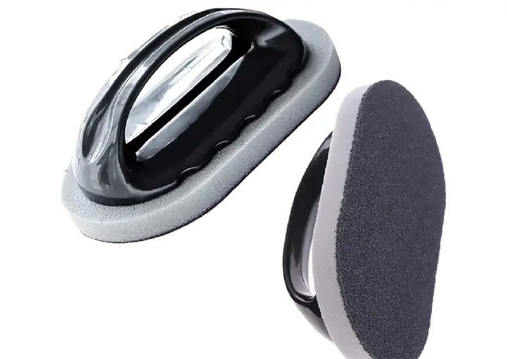 Sponge Kitchen Pot Brush with Handle,Magic Emery Scrub Sponge Brush Eraser Cleaner Kitchen Pot Brush Cleaning Rust Sand Scrubbers Pots Cleaning Tool Descaling Knife Pan for Home Sink Pot