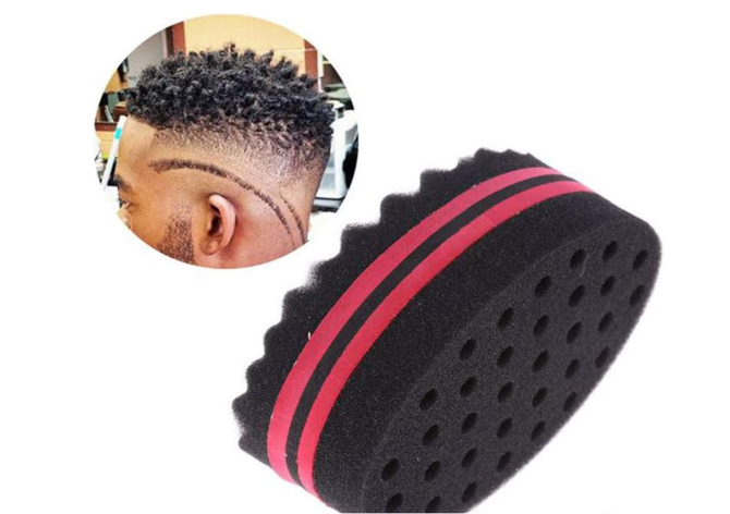 Magic Hair Twist Sponge Brush Premium Double-Sided Barber Curling Sponge Small Holes Hair Styling Care Tool for Afro Curling Coil Wave Hair Rasta Braid