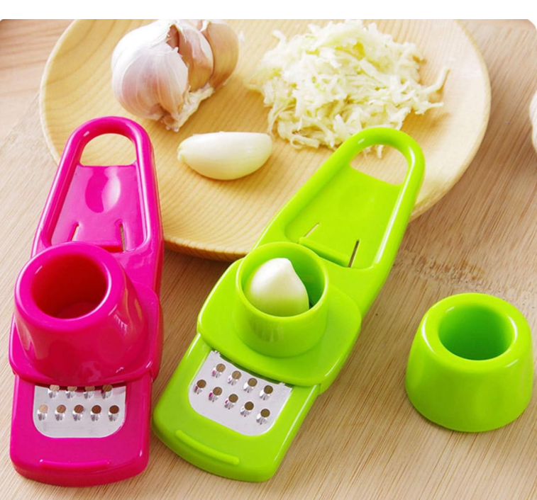 2-in-1 manual ginger and garlic press crusher grinder used for garlic, ginger, and vegetables . It is a compact, handheld kitchen gadget designed to quickly mince, grate, or slice small ingredients