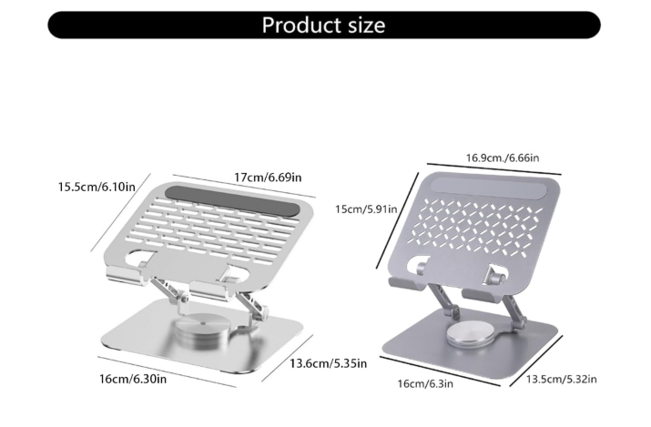 Tablet Stand adjustable with 360 Degree Rotatable Base Foldable tablet Holder for Desk Ergonomic Computer Notebook Ergonomic Adjustable Notebook Holder