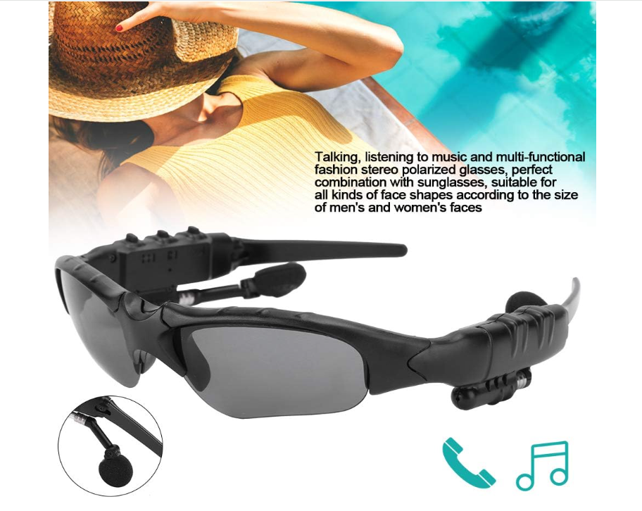 Wireless Bluetooth Sunglasses Anti-ray Stereo 4.1 Music Bluetooth Headphones for Men Support Both Headset and Hands-Free