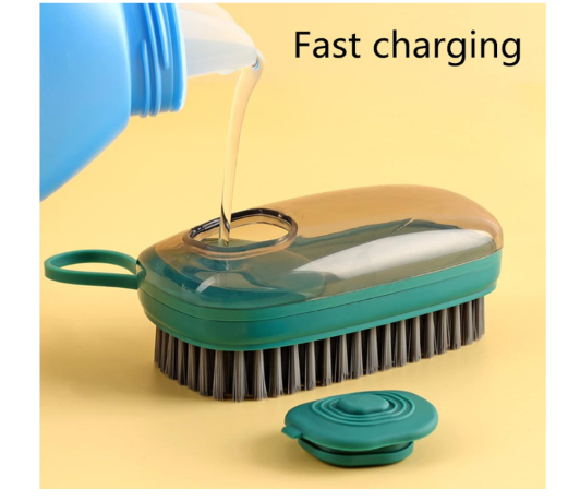 Dish Soap Dispenser Scrub Cleaning Brush Set Household Cleaning Tools Washing Brush for Laundry Cloth Shoe, Good Scrubber Cleaner for Bathroom Kitchen Tub Shower Sink Carpet-