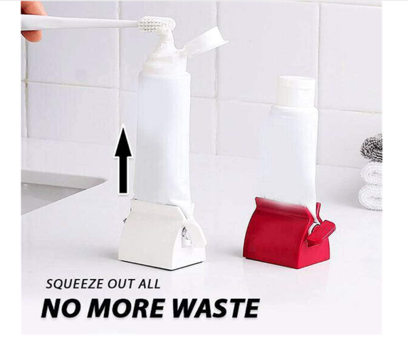 Roll-Up Toothpaste Tube Squeezer – Manual Toothpaste Dispenser & Tube Roller it effortlessly squeezes tubes from the bottom, minimizing waste while making dispensing easier and more efficient.