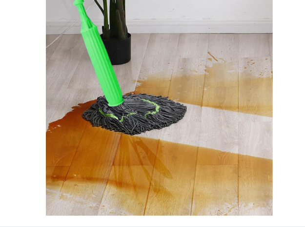 2-in-1 Self-Wringing Microfiber Mop | 360° Rotating Adjustable Handle | Wet & Dry Floor Cleaning for Home, Office, Bathroom & Outdoor (Rich Green)