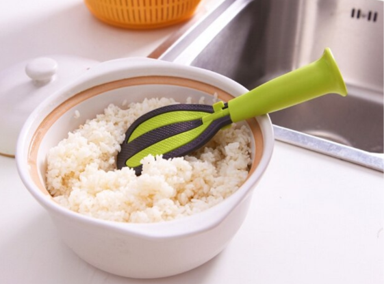 3 In 1 Egg Beater Sauce Mixer Kitchen Tools Rotatable Rice Spoon Multifunctional Spoon for Beating Eggs Washing Rice Cucharas