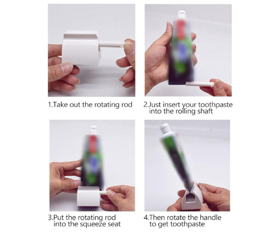Roll-Up Toothpaste Tube Squeezer – Manual Toothpaste Dispenser & Tube Roller it effortlessly squeezes tubes from the bottom, minimizing waste while making dispensing easier and more efficient.