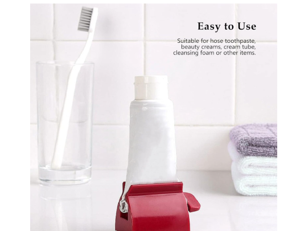 Roll-Up Toothpaste Tube Squeezer – Manual Toothpaste Dispenser & Tube Roller it effortlessly squeezes tubes from the bottom, minimizing waste while making dispensing easier and more efficient.