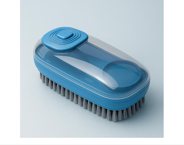 Dish Soap Dispenser Scrub Cleaning Brush Set Household Cleaning Tools Washing Brush for Laundry Cloth Shoe, Good Scrubber Cleaner for Bathroom Kitchen Tub Shower Sink Carpet-