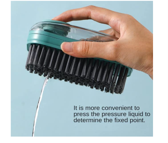 Dish Soap Dispenser Scrub Cleaning Brush Set Household Cleaning Tools Washing Brush for Laundry Cloth Shoe, Good Scrubber Cleaner for Bathroom Kitchen Tub Shower Sink Carpet-
