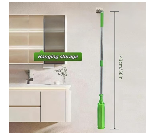 2-in-1 Self-Wringing Microfiber Mop | 360° Rotating Adjustable Handle | Wet & Dry Floor Cleaning for Home, Office, Bathroom & Outdoor (Rich Green)