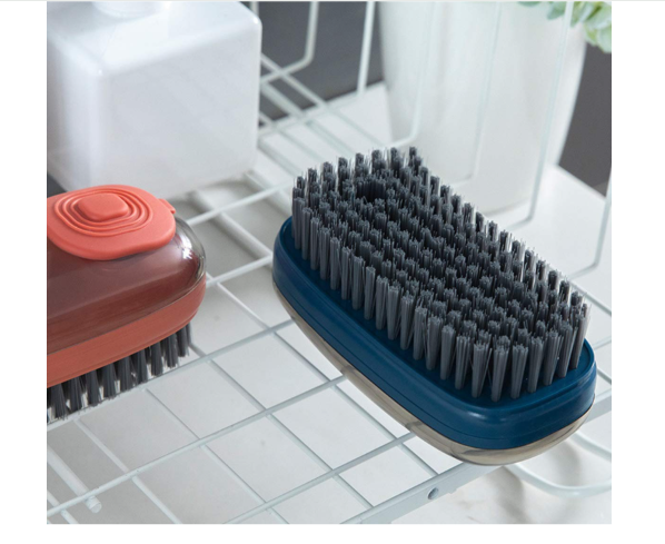 Dish Soap Dispenser Scrub Cleaning Brush Set Household Cleaning Tools Washing Brush for Laundry Cloth Shoe, Good Scrubber Cleaner for Bathroom Kitchen Tub Shower Sink Carpet-