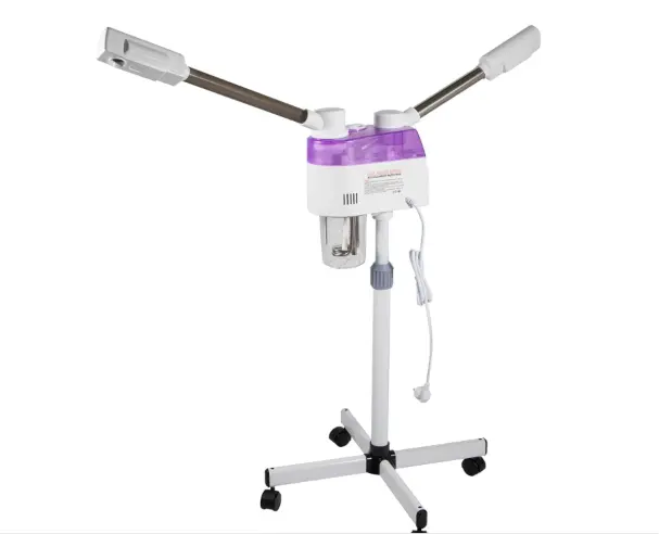 Facial Steam Machine, Double Tube, Hot and Cold Sauna Vaporizer 800W Beauty Studio Skin Management 680ml Capacity