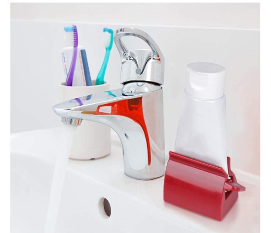 Roll-Up Toothpaste Tube Squeezer – Manual Toothpaste Dispenser & Tube Roller it effortlessly squeezes tubes from the bottom, minimizing waste while making dispensing easier and more efficient.