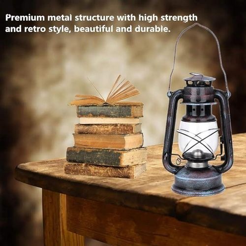 Hurricane Kerosene Lamp, Vintage Portable Oil Lantern with Glass Chimney, Windproof Flame Design for Camping, Emergency Lighting, Outdoor Activities and Home Decoration