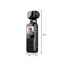 4K Pocket Action Camera Handheld Gimbal Stabilizer 75MP 330° Face Tracking 31 Filters 1.72" Ultra HD Touch Screen Vlog Recorder