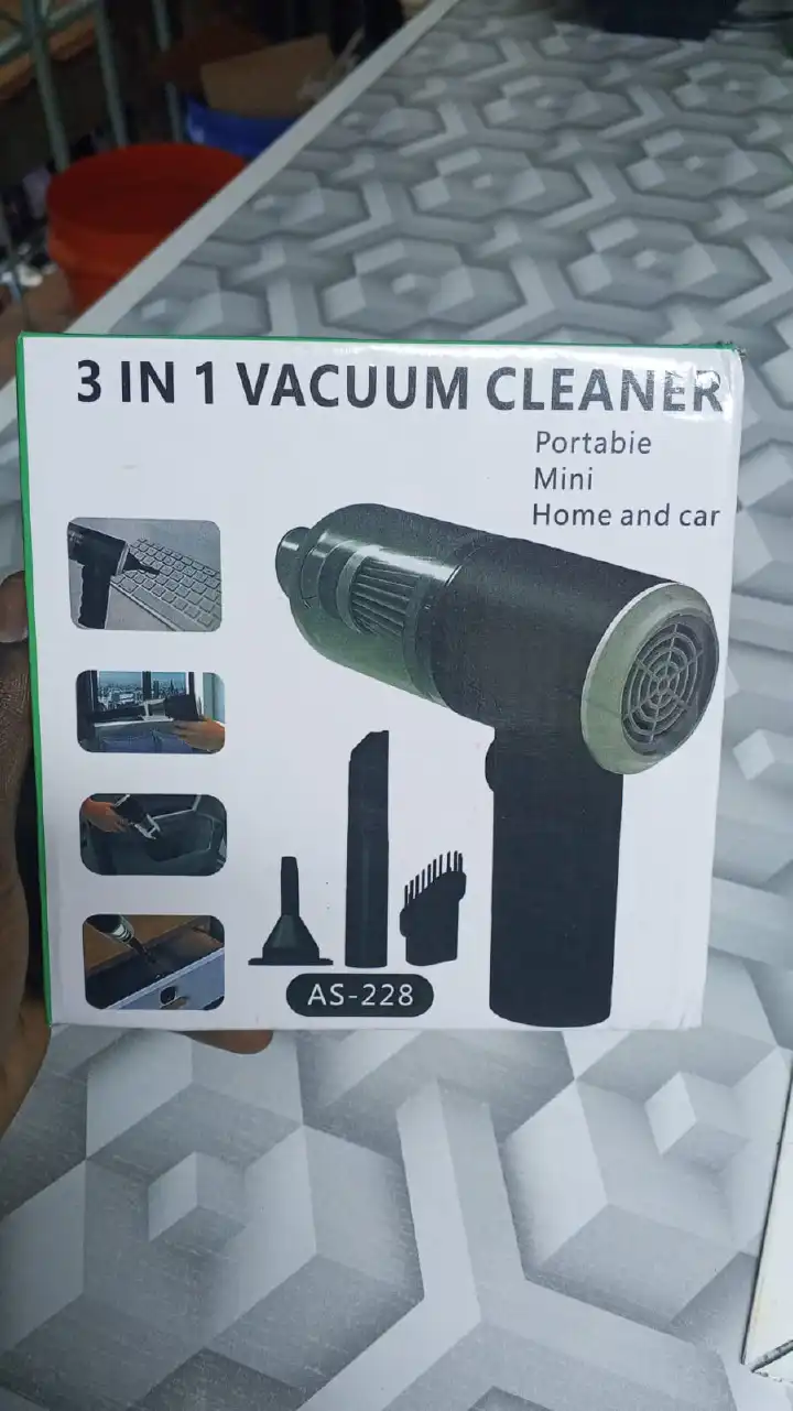 3-in-1 Portable Car Vacuum Cleaner, Cordless Mini Vacuum Cleaner, Rechargeable Handheld Dust Blower