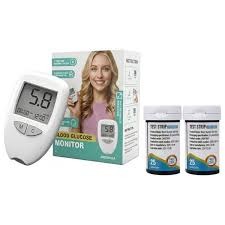 Digital Blood Glucose Monitoring System Kit - Fast 10s Glucometer with 50 Test Strips and 50 Prick Needles/Lancets - Accurate Home Diabetes Tester
