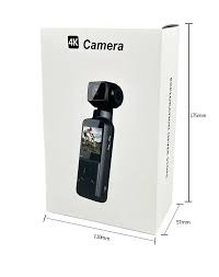 4K Pocket Action Camera Handheld Gimbal Stabilizer 75MP 330° Face Tracking 31 Filters 1.72" Ultra HD Touch Screen Vlog Recorder