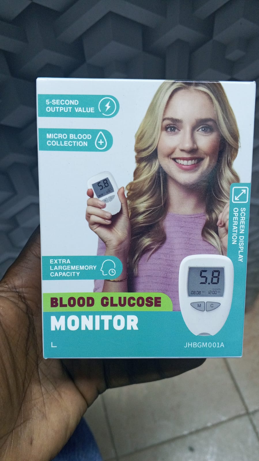 Digital Blood Glucose Monitoring System Kit - Fast 10s Glucometer with 50 Test Strips and 50 Prick Needles/Lancets - Accurate Home Diabetes Tester